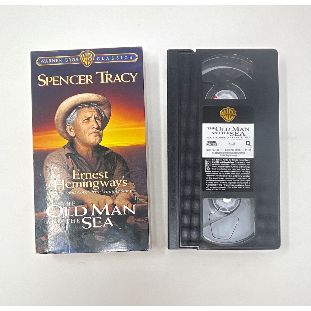 Warner Home Video The Old Man and the Sea VHS 1958 Spencer Tracy NR NTSC Full Sp
